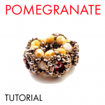 Pomegranate tutorial beaded bead