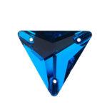 22 mm sew-on triangle Bermuda Blue x 1 pc