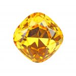 18 mm cushion cut glass cabochon Sunflower x 1 pc(s)