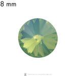 8 mm rivoli round glass cabochon Green Pacific Opal x 6 pc(s)s