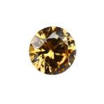 8 mm Round Cubic Zirconia cabochon Champagne x 6 pcs