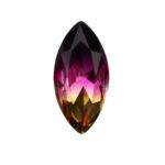 7 x 15 mm navette glass cabochon Passionfruit Rainbow x 2 pc(s)