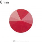 8 mm round glass cabochon Red Opal x 6 pc(s)s