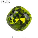 12 mm cushion cut glass cabochon Olivine x 2 pc(s)
