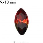 9x18 mm navette glass cabochon Firefly Rainbow x 2 pc(s)