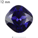 12 mm cushion cut glass cabochon Purple Velvet x 2 pc(s)