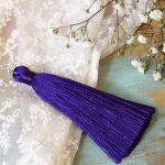 8 cm tassel imitation silk Deep Purple x 1 pc