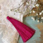 6.5 cm tassel imitation silk Magenta x 2 pc(s)