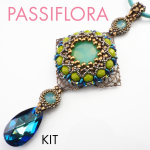 Passiflora necklace jewelry making kit (Pacific Opal colour combination)
