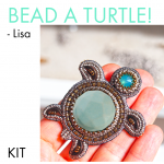 Bead a turtle! - Lisa bead embroidery jewelry making kit