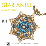 Star Anise pendant jewelry making kit and free tutorial - "Blue Princess"