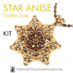 Star Anise pendant jewelry making kit and free tutorial - "Golden Gate"