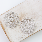 Silver filigree rosette 26x26 mm x 2 pc(s)