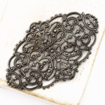 Antique bronze oval filigree maharaja 53x33 mm x 1 pc