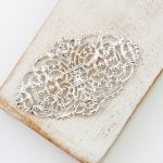 Silver oval filigree maharaja 53x33 mm x 1 pc