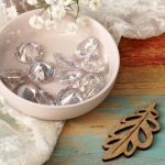 16 mm faceted round Cubic Zirconia cabochon Crystal Clear x 2 pc