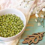 2x5 mm Superduo beads Opaque Green  Luster x 10 g