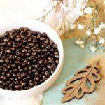 4 mm fire polished beads Dark Bronze x 60 pcs
