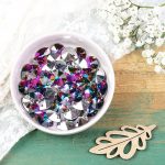 10x12 mm drop pendant Purple Volcano x 1 pc