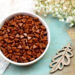 6 mm 2-hole Kheops par Puca beads Opaque Chocolate x 10 g