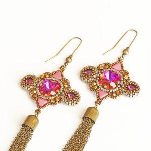 12 mm cushion cut glass cabochon Purple Volcano x 2 pc(s)