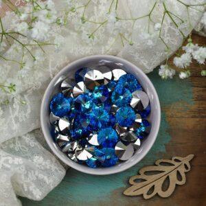 12 mm Preciosa rivoli Crystal Bermuda Blue x 2 pc(s)