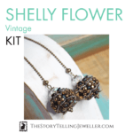 Shelly Flower earrings jewelry making kit - "Vintage"
