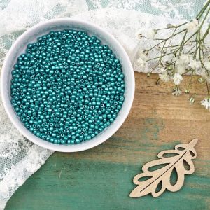 2 mm round glass pearls Saturated Metallic Island Paradise x 100 pcs