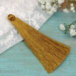 6.5 cm tassel imitiation silk Mustard Yellow x 1 pc