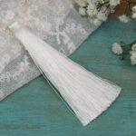 6.5 cm tassel imitiation silk Snow White x 1 pc