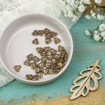 6x6 mm 3-hole Trinity beads Luster Gold x 3 g