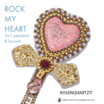 Rock My Heart jewelry making kit - "Rosenquartzit" 2in1 pendant&brooch