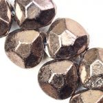 9x10 mm 1-hole Briolette beads Jet Bronze x 8 pcs