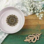 Antique Bronze filigree "Mandala" 31x31 mm x 2 pc(s)