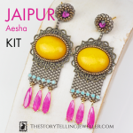 Jaipur earrings jewelry making kit - "AESHA" (=wish)