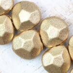 9x10 mm 1-hole Briolette beads Bronze Pale Gold x 8 pcs