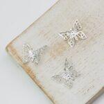Silver filigree tiny butterfly 11x12 mm x 2 pc(s)