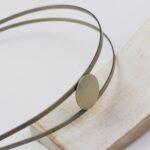 Antique bronze hair band with flat pad x 1 pc