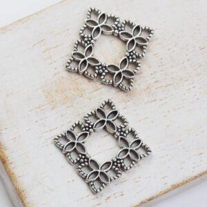 Antique Silver filigree 15x15 mm x 4 pc(s)