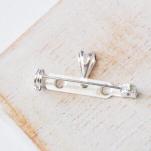 Silver brooch and pendant holder in one 11x25 mm x 2 pc(s)