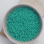2 mm fire polished round beads Matte - Opaque Turquoise x 100 pcs