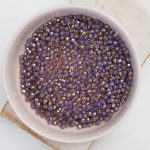2 mm fire polished round beads Milky Amethyst - Celsian x 100 pcs