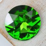 27 mm round glass cabochon Peridot x 1 pc(s)