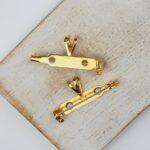 Gold brooch and pendant holder in one 11x25 mm x 2 pc(s)