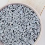 Miyuki Half Tila nr.498FR Opaque Cement Grey Matted AB x 5 g