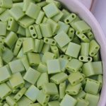 Miyuki Tila beads nr. 416FR Matte Opaque Chartreuse AB x 5 g