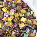 Miyuki Tila beads nr. 457B Metallic Dark Raspberry Iris x 5 g