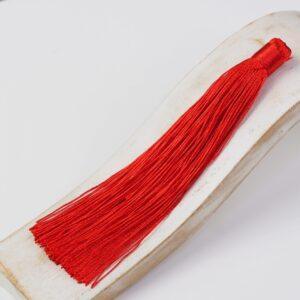 12 cm tassel cotton and silk mix Blood Orange Red x 2 pc(s)