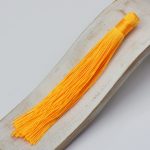 12 cm tassel cotton and silk mix Bright Yellow x 2 pc(s)