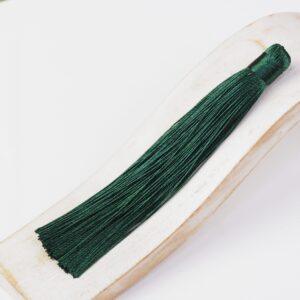 12 cm tassel cotton and silk mix Dark Tourmaline Green x 2 pc(s)
